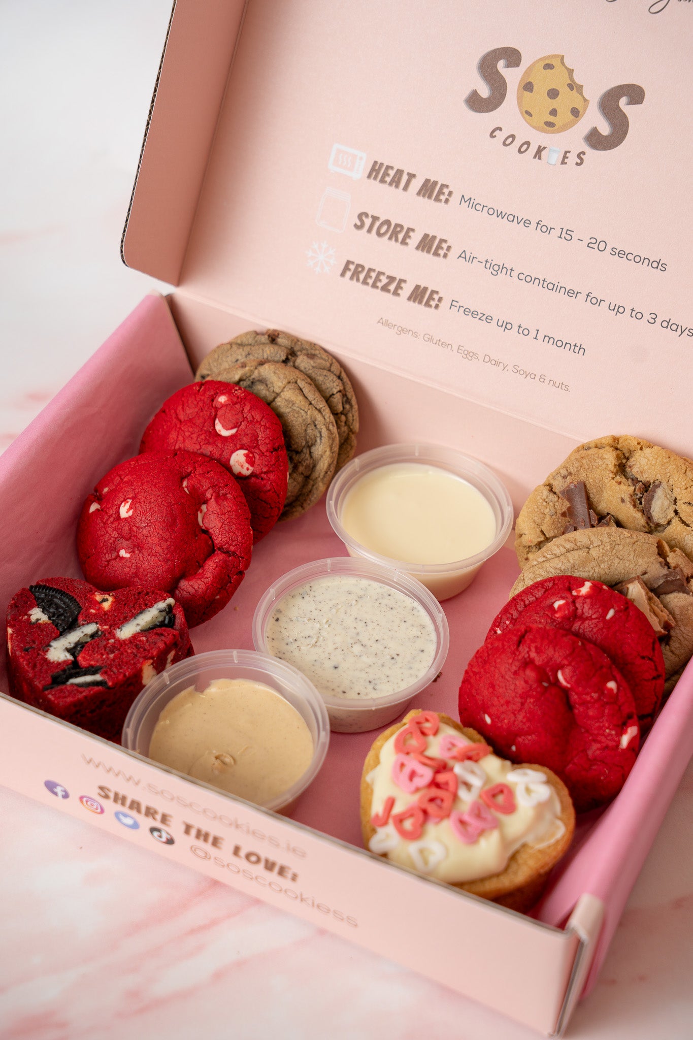 Valentine's Day Cookie Dip Box