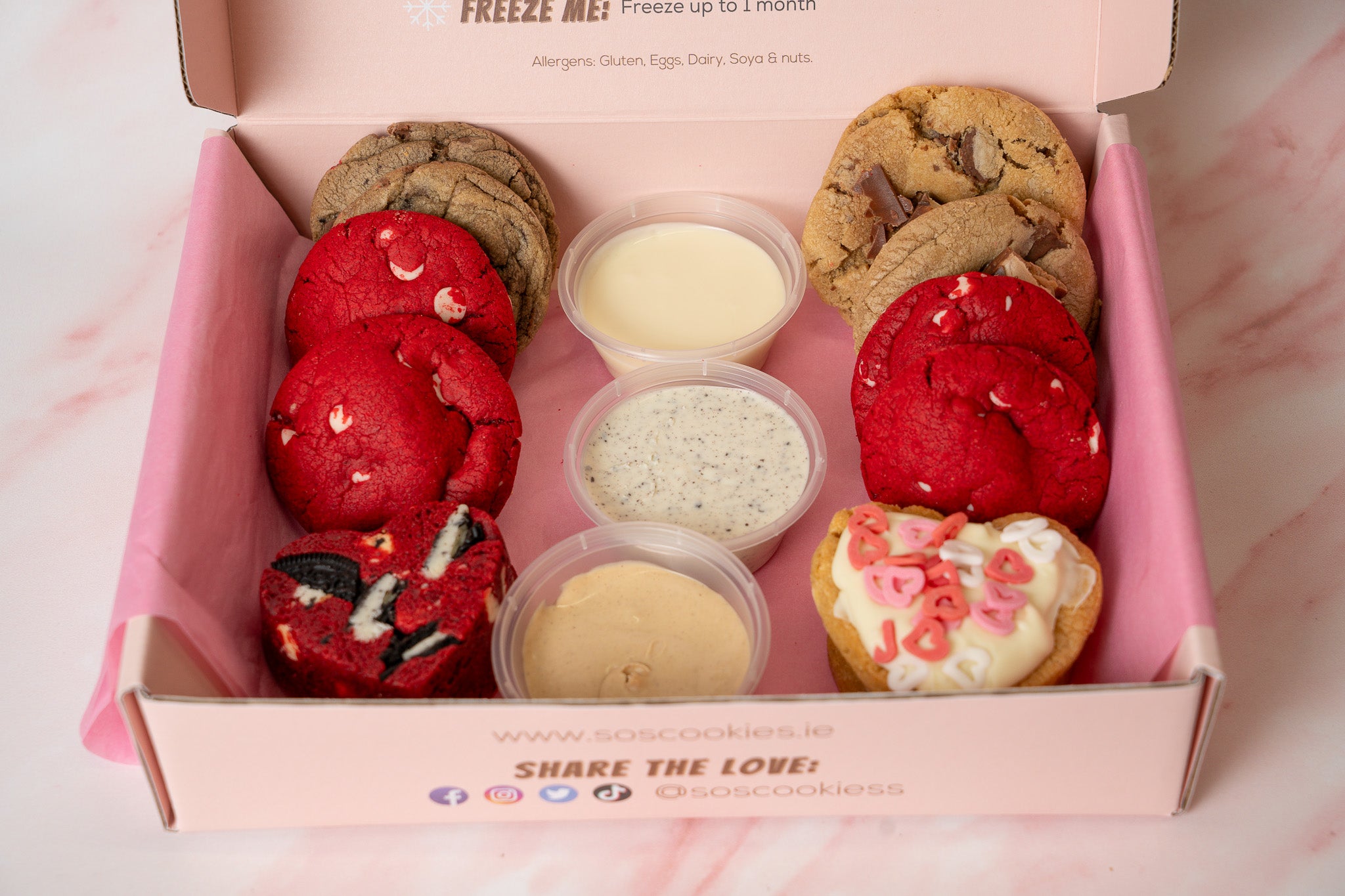Valentine's Day Cookie Dip Box
